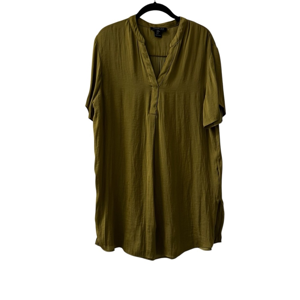Rachel Zoe olive Green Silk Blouse Size M